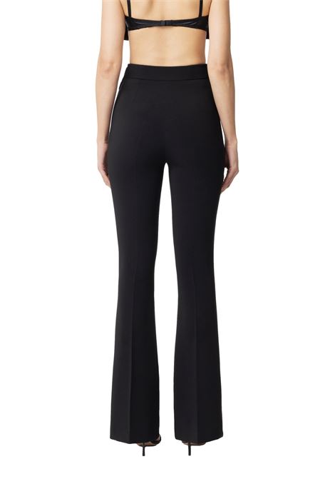Crepe trousers with satin bow ELISABETTA FRANCHI | Trousers | PA08551E2110